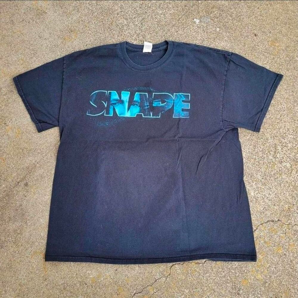 Vtg Y2k HARRY POTTER Severus Snape Spellout Graphic Wizard Movie Tee Shirt XL
